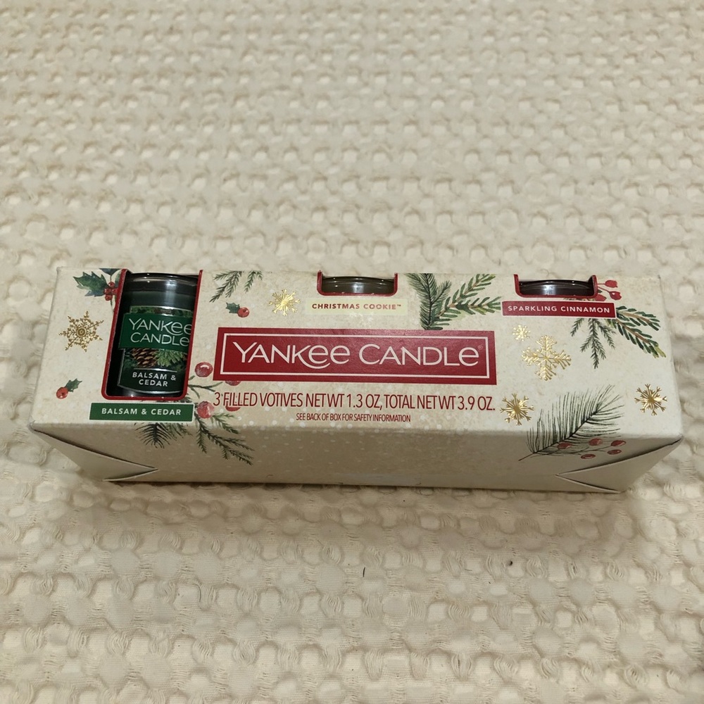 Yankee Candle 3 Pack Scented Votives‎ NIB